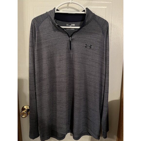 Under Armour Loose HeatGear UA Tech Zip WOMENS XL Heather GREY Lightweight - Picture 2 of 16